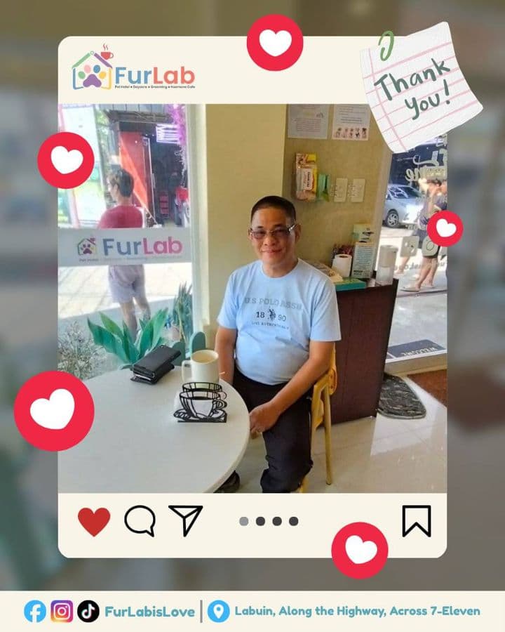 FurLab café guests, thank-you photo 2
