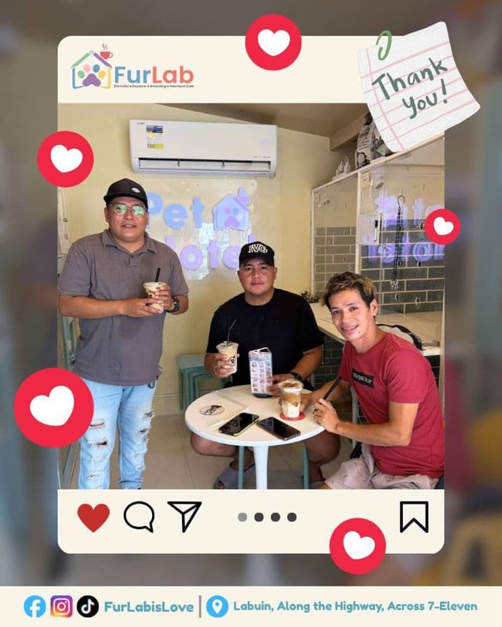FurLab café guests, thank-you photo 6